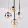 Koyoto Suspension, Boule lumineuse, Suspension Ambre, Clair, Fumé, 4 lumières