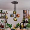 Koyoto Suspension, Boule lumineuse, Suspension Bleu, Vert, Cuivré, 4 lumières