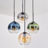Koyoto Suspension, Boule lumineuse, Suspension Ambre, Bleu, Vert, Clair, Fumé, 4 lumières