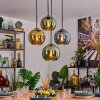 Koyoto Suspension, Boule lumineuse, Suspension Bleu, Or, Vert, 4 lumières