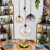 Koyoto Suspension, Boule lumineuse, Suspension Ambre, Clair, Fumé, 4 lumières