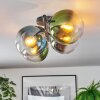 Gastor Plafonnier, Boule lumineuse Bleu, Chrome, Vert, Clair, Fumé, 4 lumières