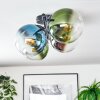 Gastor Plafonnier, Boule lumineuse Bleu, Chrome, Vert, Clair, Fumé, 4 lumières