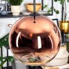 Koyoto Suspension, Boule lumineuse, Suspension Clair, Cuivré, 1 lumière