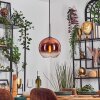 Koyoto Suspension, Boule lumineuse, Suspension Clair, Cuivré, 1 lumière