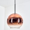 Koyoto Suspension, Boule lumineuse, Suspension Clair, Cuivré, 1 lumière