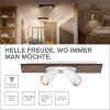 Spot Plafonnier, Spot de plafond Luminaires Osram LED Couleur bois, Noir, 1 lumière