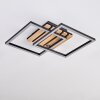 Rivano Plafonnier LED Chrome, Couleur bois, Noir, 1 lumière