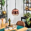 Koyoto Suspension, Boule lumineuse, Suspension Clair, Cuivré, 1 lumière
