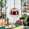 Koyoto Suspension, Boule lumineuse, Suspension Clair, Cuivré, 1 lumière