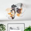 Gastor Plafonnier, Boule lumineuse Ambre, Clair, Fumé, 4 lumières