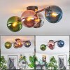 Gastor Plafonnier, Boule lumineuse Bleu, Chrome, Vert, Cuivré, Fumé, 4 lumières