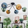 Koyoto Plafonnier, Boule lumineuse 77.5 cm Bleu, Or, Vert, 6 lumières