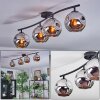Ripoll Plafonnier, Boule lumineuse Chrome, Fumé, 4 lumières
