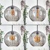 Koyoto Suspension, Boule lumineuse, Suspension 30 cm Fumé, 1 lumière