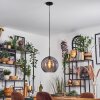 Koyoto Suspension, Boule lumineuse, Suspension 30 cm Fumé, 1 lumière