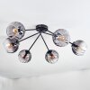 Koyoto Plafonnier, Boule lumineuse 77.5 cm Clair, Fumé, 6 lumières