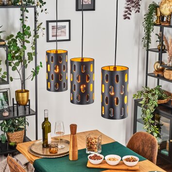 Rolin Suspension, Suspension Noir, 3 lumières