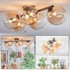 Chehalis Plafonnier, Boule lumineuse Ambre, Clair, 5 lumières
