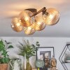 Chehalis Plafonnier, Boule lumineuse Ambre, 5 lumières