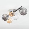 Chehalis Plafonnier, Boule lumineuse Ambre, Clair, Fumé, 5 lumières