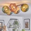 Chehalis Plafonnier, Boule lumineuse Bleu, Vert, Cuivré, Fumé, 5 lumières