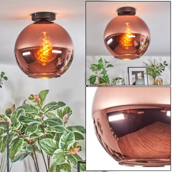 Koyoto Plafonnier, Boule lumineuse Cuivré, 1 lumière