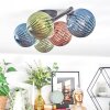 Chehalis Plafonnier, Boule lumineuse Bleu, Vert, Cuivré, 5 lumières