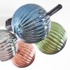 Chehalis Plafonnier, Boule lumineuse Bleu, Vert, Cuivré, Fumé, 5 lumières