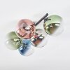 Chehalis Plafonnier, Boule lumineuse Bleu, Chrome, Vert, Clair, Cuivré, Fumé, 5 lumières
