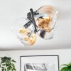 Koyoto Plafonnier, Boule lumineuse Ambre, Clair, Fumé, 4 lumières