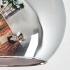 Koyoto Plafonnier, Boule lumineuse Ambre, Chrome, Clair, Fumé, 4 lumières