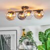 Gastor Plafonnier, Boule lumineuse Ambre, Clair, Fumé, 4 lumières