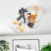Gastor Plafonnier, Boule lumineuse Ambre, Clair, Fumé, 4 lumières
