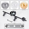 Gastor Plafonnier, Boule lumineuse Ambre, Clair, Fumé, 4 lumières