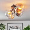 Gastor Plafonnier, Boule lumineuse Ambre, Clair, Fumé, 4 lumières