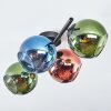 Koyoto Plafonnier, Boule lumineuse Bleu, Vert, Cuivré, 4 lumières