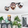 Koyoto Plafonnier, Boule lumineuse Chrome, Or, Clair, Cuivré, Fumé, 4 lumières