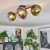 Koyoto Plafonnier, Boule lumineuse Bleu, Vert, Clair, Cuivré, 4 lumières