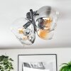 Koyoto Plafonnier, Boule lumineuse Ambre, Clair, Fumé, 4 lumières