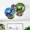 Gastor Plafonnier, Boule lumineuse Bleu, Chrome, Vert, Fumé, 4 lumières