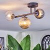 Chehalis Plafonnier, Boule lumineuse Ambre, Clair, Fumé, 3 lumières