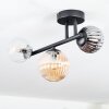 Chehalis Plafonnier, Boule lumineuse Ambre, Clair, Fumé, 3 lumières