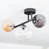 Chehalis Plafonnier, Boule lumineuse Ambre, Clair, Fumé, 3 lumières