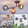 Chehalis Plafonnier, Boule lumineuse Bleu, Vert, Cuivré, 3 lumières
