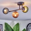 Chehalis Plafonnier, Boule lumineuse Bleu, Vert, Cuivré, 3 lumières