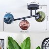 Chehalis Plafonnier, Boule lumineuse Bleu, Vert, Cuivré, 3 lumières