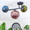 Chehalis Plafonnier, Boule lumineuse Bleu, Vert, Cuivré, 3 lumières