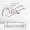 Marluk Plafonnier LED Chrome, Sable, Blanc, 1 lumière