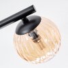 Chehalis Plafonnier, Boule lumineuse Ambre, Clair, Fumé, 3 lumières